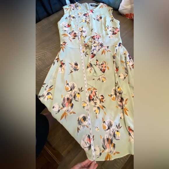 Lauren Ralph Lauren light sage green floral sleeveless crepe dress - Picture 9 of 9